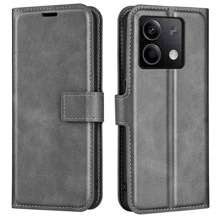 Phone Cover for Xiaomi Redmi Note 13 5G (China) Case Stand PU Leather Calf Texture Phone Shell Wallet