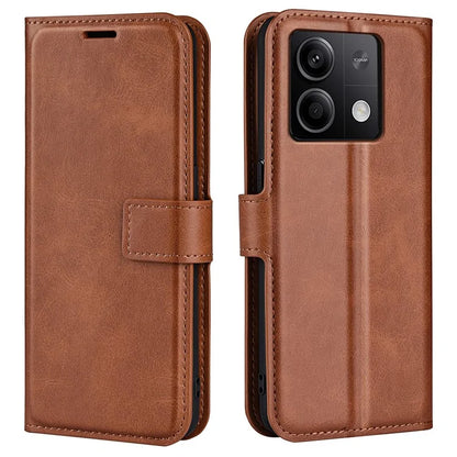 Phone Cover for Xiaomi Redmi Note 13 5G (China) Case Stand PU Leather Calf Texture Phone Shell Wallet
