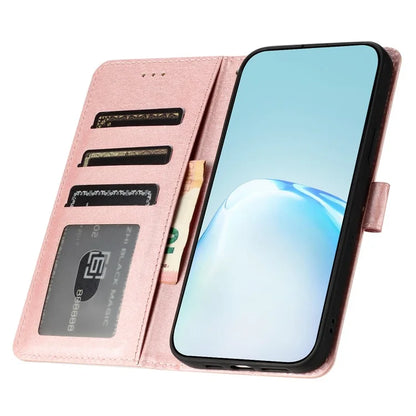For Samsung Galaxy S24 Case PU Leather Silk Texture Flip Phone Cover with Strap
