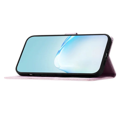 For Samsung Galaxy S24 Case PU Leather Silk Texture Flip Phone Cover with Strap