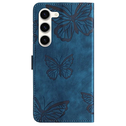 For Samsung Galaxy S24+ Case Butterfly Imprinted PU Leather Phone Stand Cover with Strap