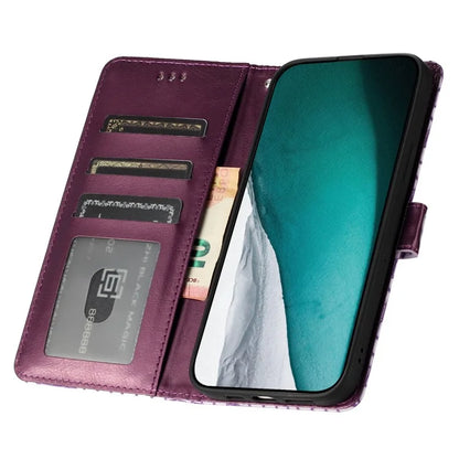 For Samsung Galaxy S24+ Case PU Leather Crocodile Texture Phone Cover with Strap