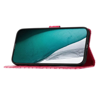 For Samsung Galaxy S24+ Case PU Leather Crocodile Texture Phone Cover with Strap