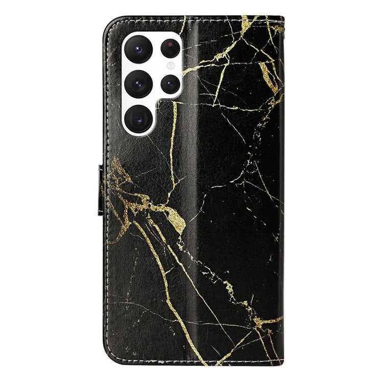 For Samsung Galaxy S24 Ultra Case Pattern Printing Leather Phone Protective Cover