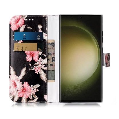 For Samsung Galaxy S24 Ultra Case Pattern Printing Leather Phone Protective Cover