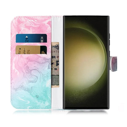 For Samsung Galaxy S24 Ultra Case Pattern Printing Leather Phone Protective Cover