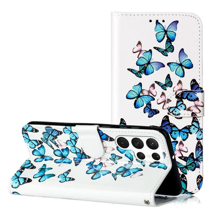 For Samsung Galaxy S24 Ultra Case Pattern Printing Leather Phone Protective Cover