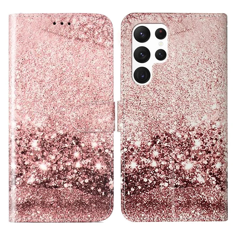 For Samsung Galaxy S24 Ultra Case Pattern Printing Leather Phone Protective Cover