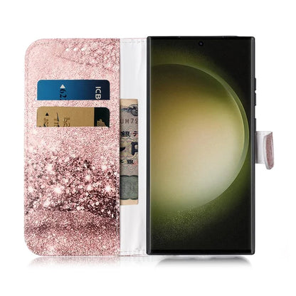 For Samsung Galaxy S24 Ultra Case Pattern Printing Leather Phone Protective Cover