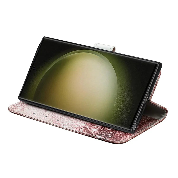 For Samsung Galaxy S24 Ultra Case Pattern Printing Leather Phone Protective Cover