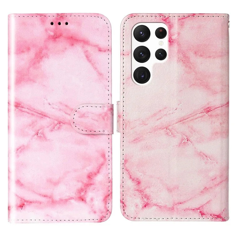 For Samsung Galaxy S24 Ultra Case Pattern Printing Leather Phone Protective Cover