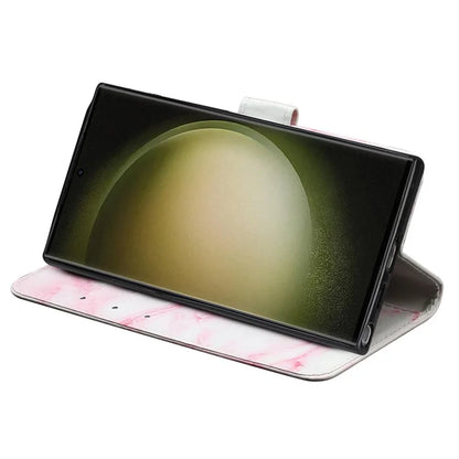 For Samsung Galaxy S24 Ultra Case Pattern Printing Leather Phone Protective Cover