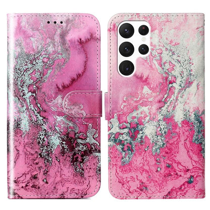 For Samsung Galaxy S24 Ultra Case Pattern Printing Leather Phone Protective Cover