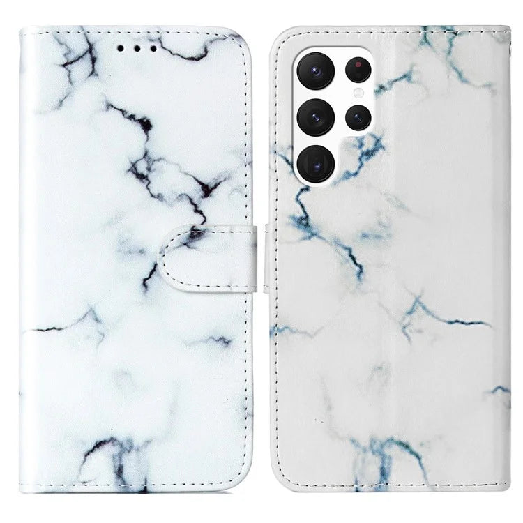For Samsung Galaxy S24 Ultra Case Pattern Printing Leather Phone Protective Cover