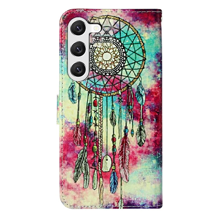 For Samsung Galaxy S24+ Case Pattern Printing Leather Wallet Flip Phone Cover