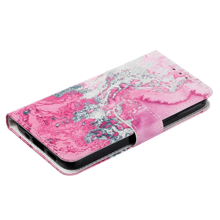 For Samsung Galaxy S24+ Case Pattern Printing Leather Wallet Flip Phone Cover