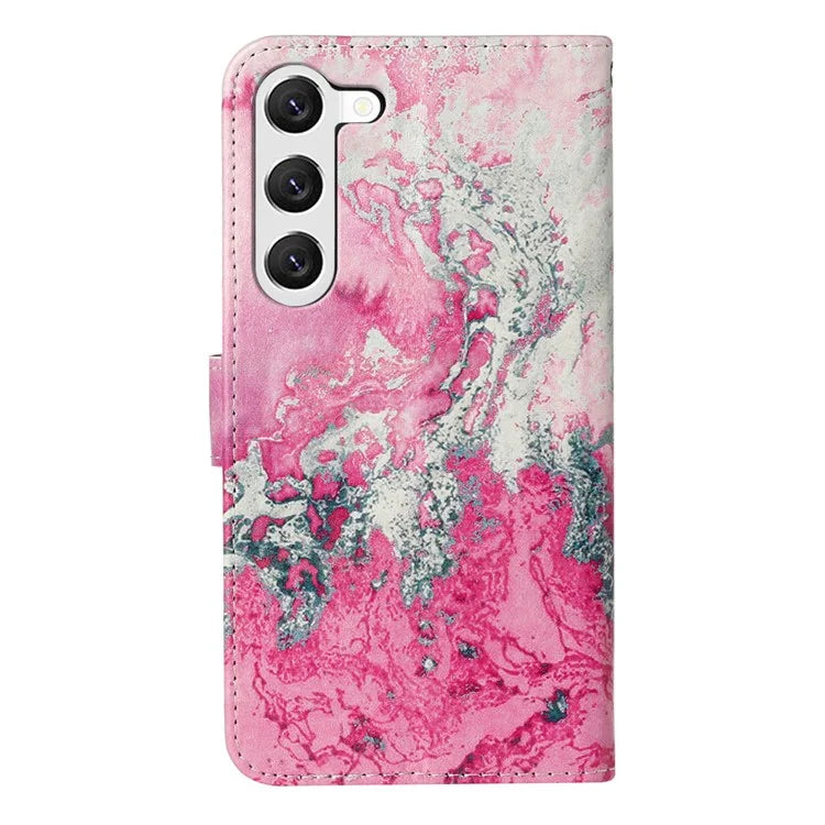 For Samsung Galaxy S24+ Case Pattern Printing Leather Wallet Flip Phone Cover