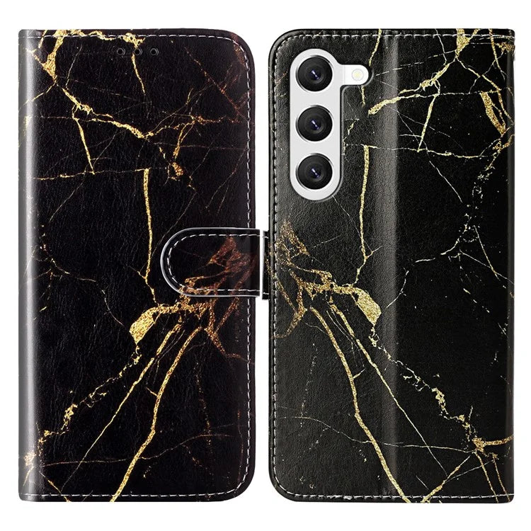 For Samsung Galaxy S24+ Case Pattern Printing Leather Wallet Flip Phone Cover