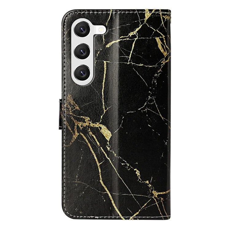 For Samsung Galaxy S24+ Case Pattern Printing Leather Wallet Flip Phone Cover