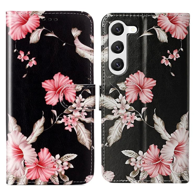 For Samsung Galaxy S24+ Case Pattern Printing Leather Wallet Flip Phone Cover