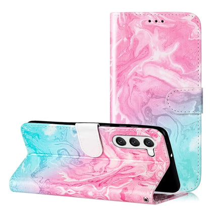 For Samsung Galaxy S24+ Case Pattern Printing Leather Wallet Flip Phone Cover