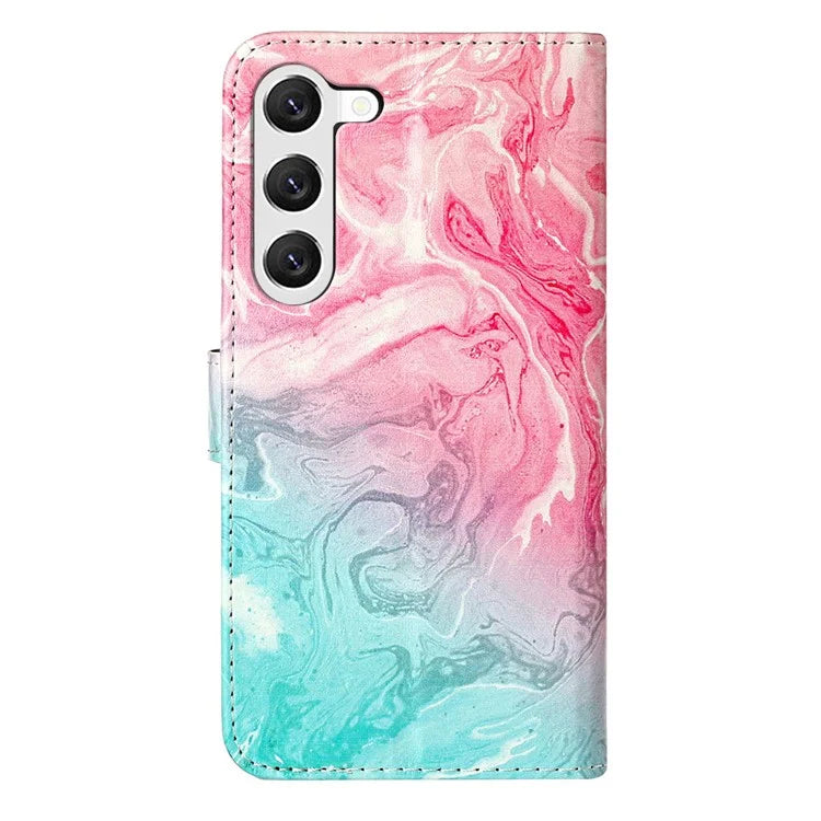 For Samsung Galaxy S24+ Case Pattern Printing Leather Wallet Flip Phone Cover