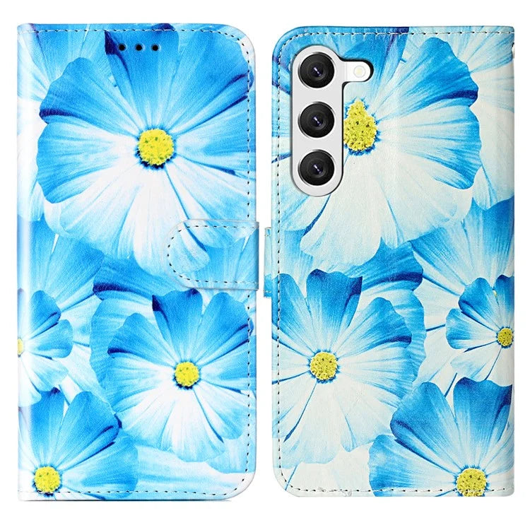 For Samsung Galaxy S24+ Case Pattern Printing Leather Wallet Flip Phone Cover
