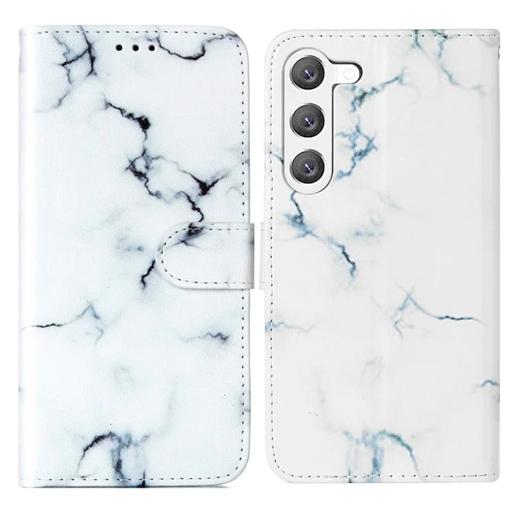 For Samsung Galaxy S24+ Case Pattern Printing Leather Wallet Flip Phone Cover