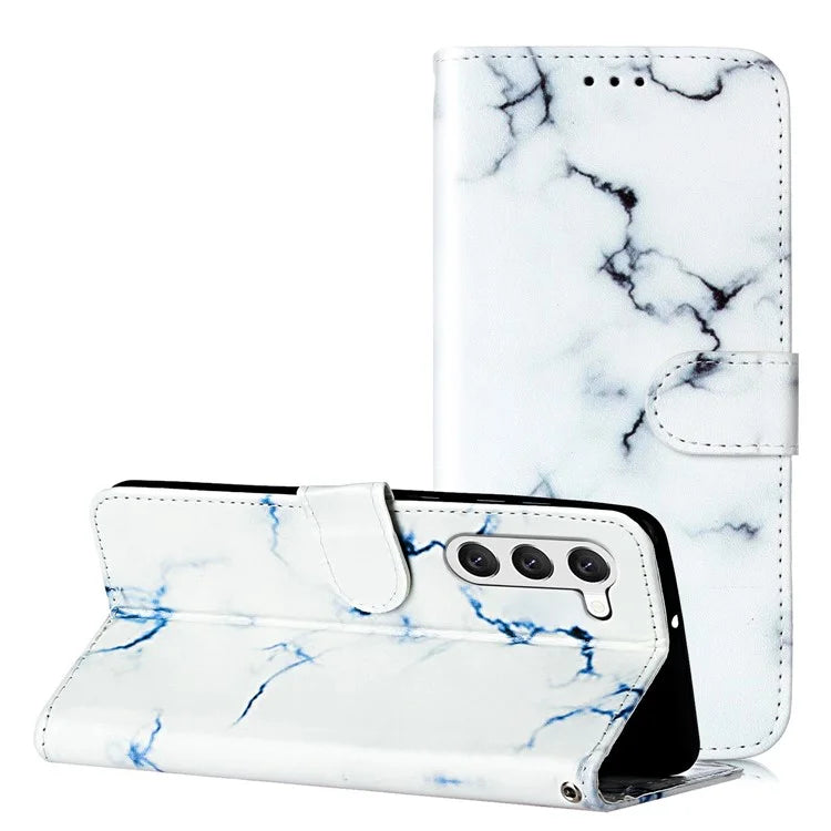 For Samsung Galaxy S24+ Case Pattern Printing Leather Wallet Flip Phone Cover