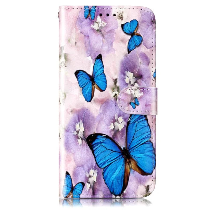 For Samsung Galaxy S24 Cover Pattern Printing Leather Wallet Flip Stand Phone Case