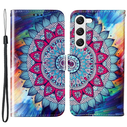 For Samsung Galaxy S24 Cover Pattern Printing Leather Wallet Flip Stand Phone Case