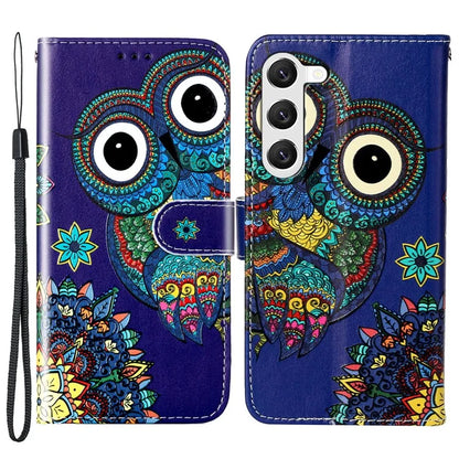 For Samsung Galaxy S24+ Case Pattern Printing Folding Stand PU Leather Phone Cover