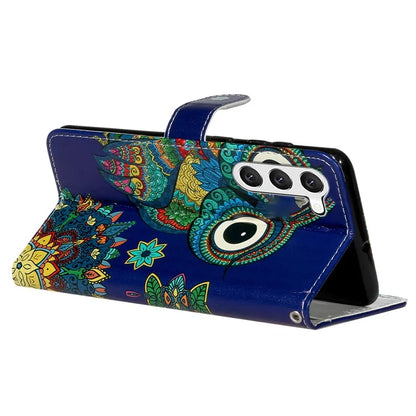 For Samsung Galaxy S24+ Case Pattern Printing Folding Stand PU Leather Phone Cover