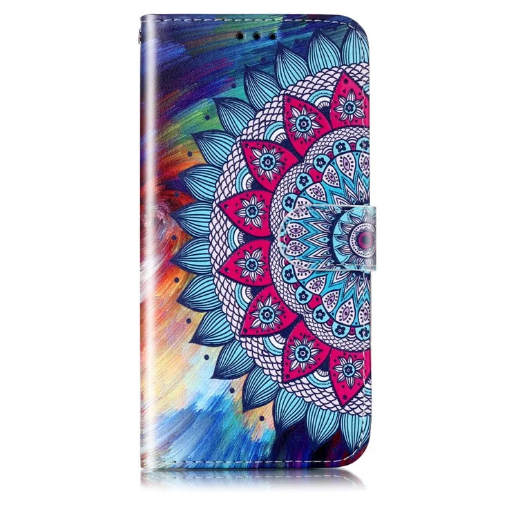 For Samsung Galaxy S24+ Case Pattern Printing Folding Stand PU Leather Phone Cover