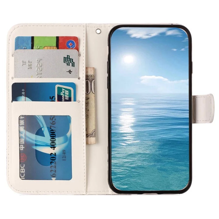 For Samsung Galaxy S24+ Case Pattern Printing Folding Stand PU Leather Phone Cover