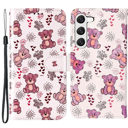 For Samsung Galaxy S24+ Case Pattern Printing Folding Stand PU Leather Phone Cover