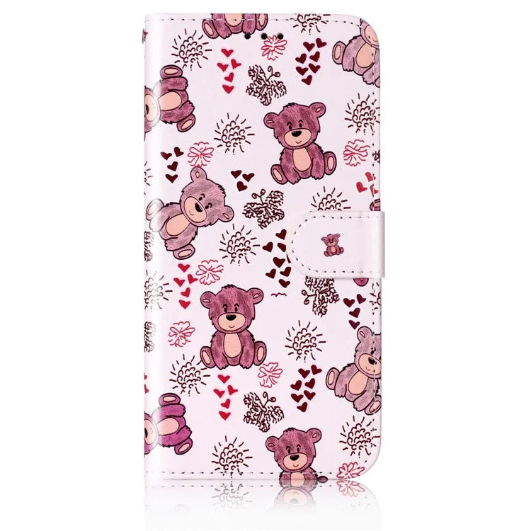 For Samsung Galaxy S24+ Case Pattern Printing Folding Stand PU Leather Phone Cover