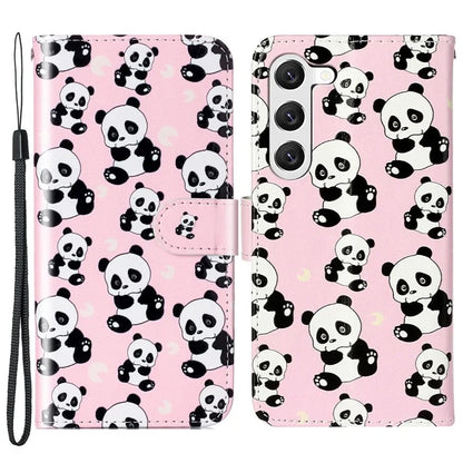 For Samsung Galaxy S24+ Case Pattern Printing Folding Stand PU Leather Phone Cover