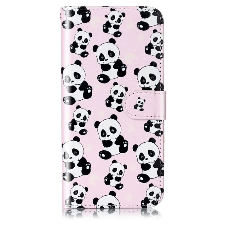 For Samsung Galaxy S24+ Case Pattern Printing Folding Stand PU Leather Phone Cover