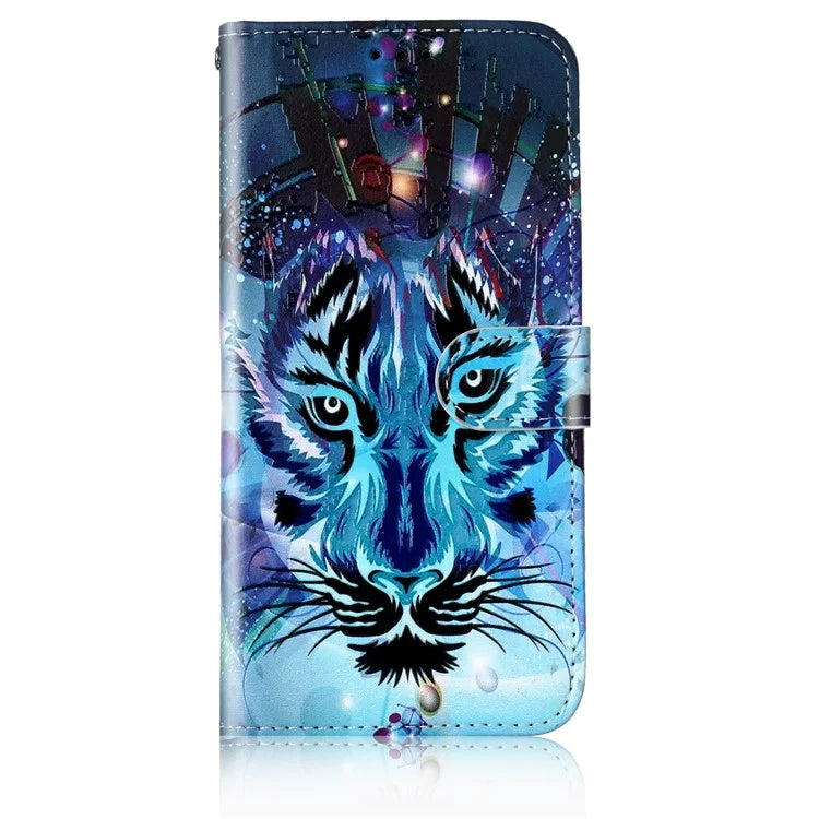 For Samsung Galaxy S24+ Case Pattern Printing Folding Stand PU Leather Phone Cover