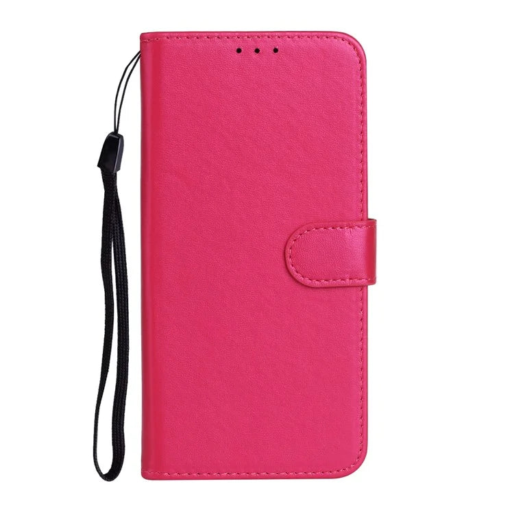 B40 For Samsung Galaxy A05 4G Cover Solid Color PU Leather Wallet Stand Phone Case