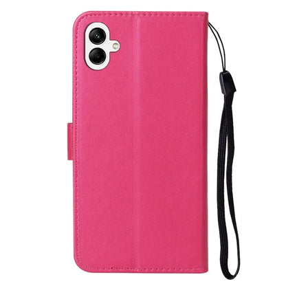 B40 For Samsung Galaxy A05 4G Cover Solid Color PU Leather Wallet Stand Phone Case