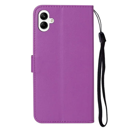B40 For Samsung Galaxy A05 4G Cover Solid Color PU Leather Wallet Stand Phone Case