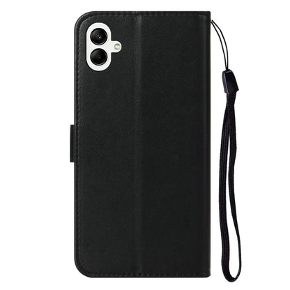 B40 For Samsung Galaxy A05 4G Cover Solid Color PU Leather Wallet Stand Phone Case