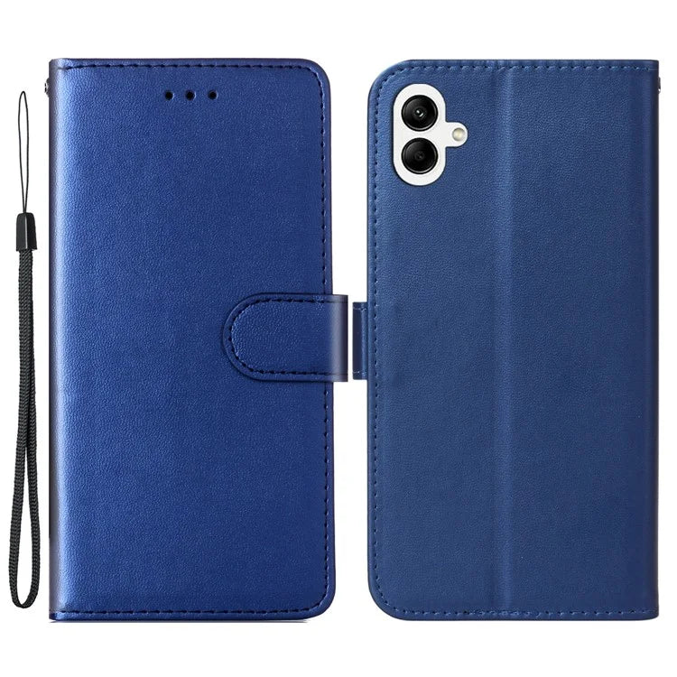 B40 For Samsung Galaxy A05 4G Cover Solid Color PU Leather Wallet Stand Phone Case