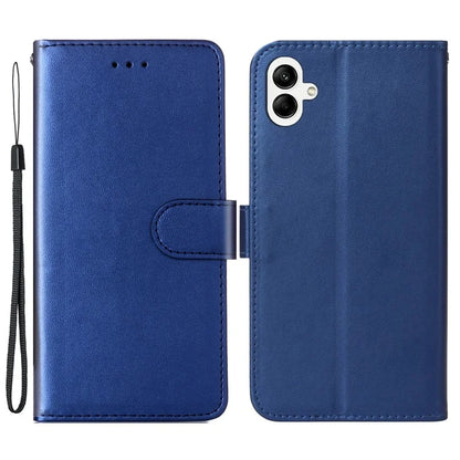 B40 For Samsung Galaxy A05 4G Cover Solid Color PU Leather Wallet Stand Phone Case