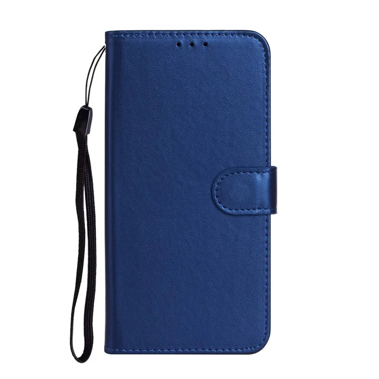 B40 For Samsung Galaxy A05 4G Cover Solid Color PU Leather Wallet Stand Phone Case