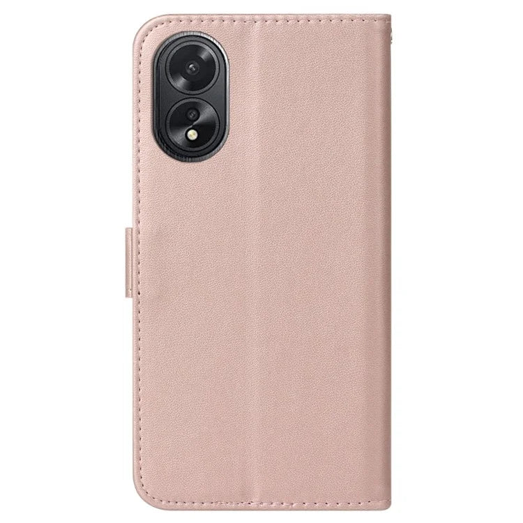 B40 For Oppo A38 4G / A18 4G Case PU Leather+TPU Well-protected Phone Wallet Cover