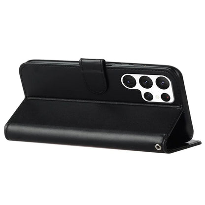 B40 For Samsung Galaxy S24 Ultra Leather Case Solid Color Anti-drop Wallet Phone Cover