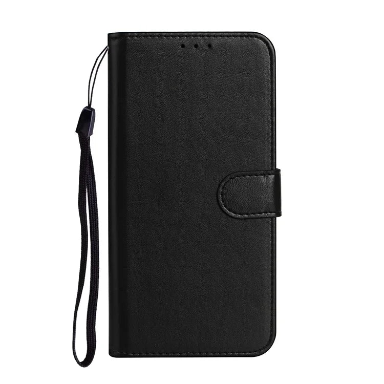 B40 For Samsung Galaxy S24 Ultra Leather Case Solid Color Anti-drop Wallet Phone Cover